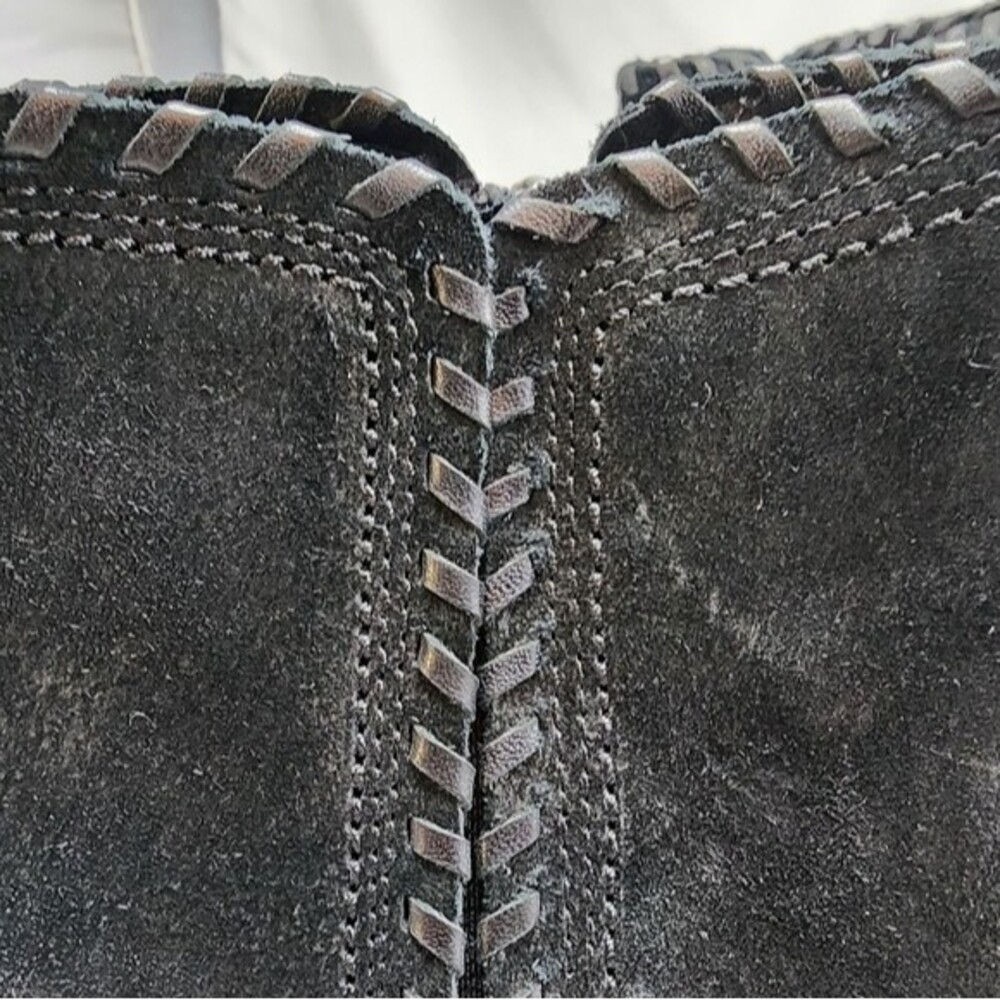 Sofft SF0006521 Wilton Black Suede‎ Whip Stitched Heeled Bootie Size 7.5 - Picture 7 of 10